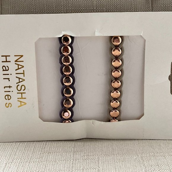 Natasha Women Hair Tie Set of Tone Hair Accessory New - Picture 3 of 9